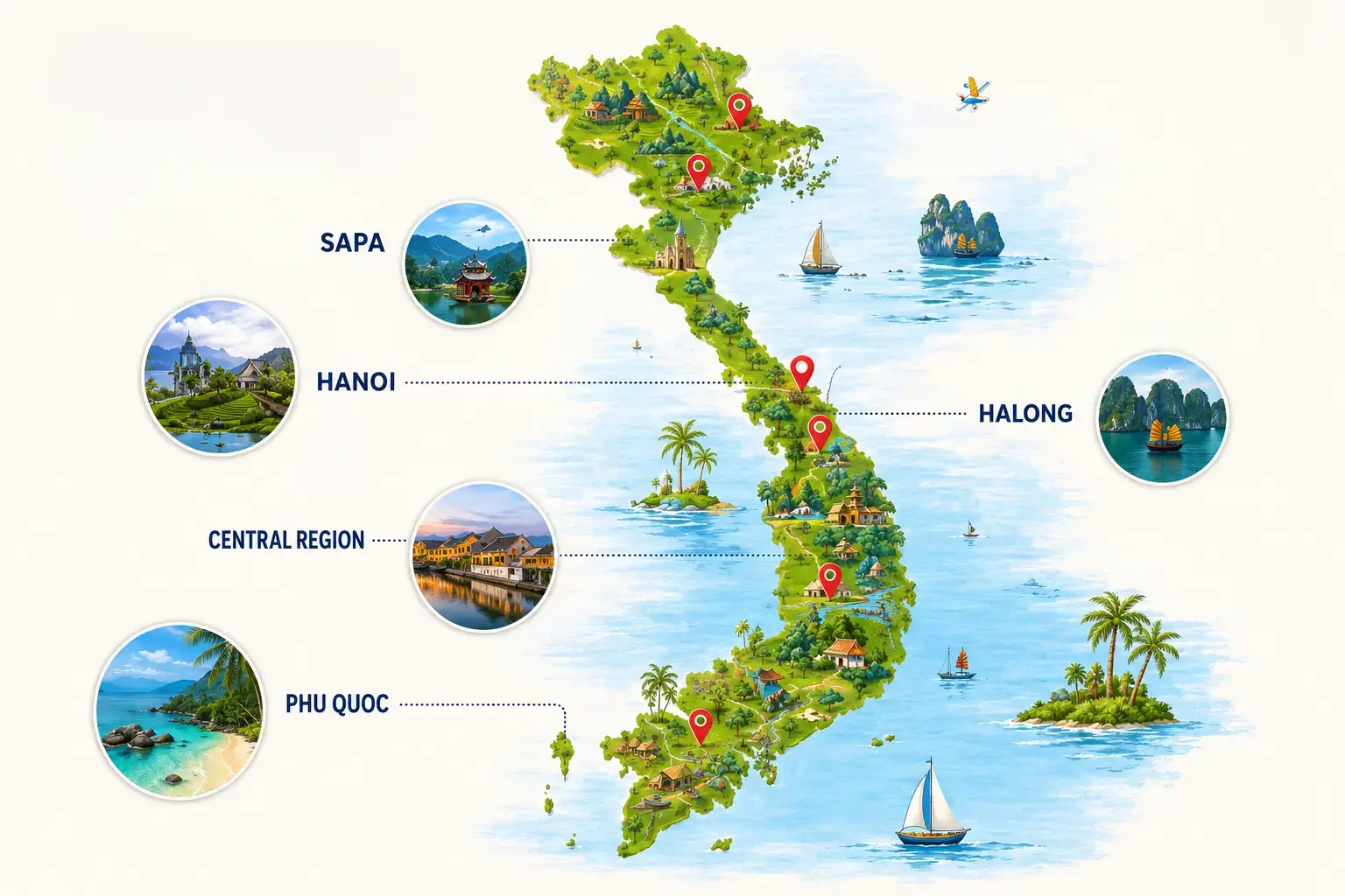 Vietnam Map At A Glance